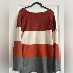 Market & Spruce | Sandra Crew Neck Sweater | Burnt Orange | 1X